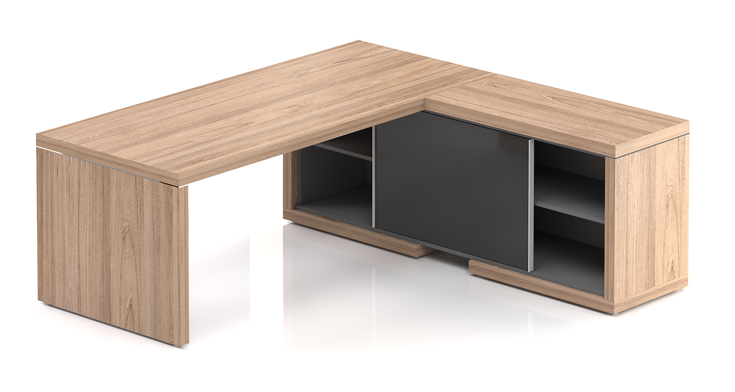 Manažerská sestava stolu s komodou SOLID Z1, volitelná délka stolu 160/180/200cm